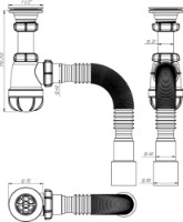 Сифон для раковины Aquant PS0115-35-MR фото №4 — интернет-магазин Desire.md