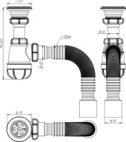 Сифон для раковины Aquant S0110-35-MR фото №3 — интернет-магазин Desire.md