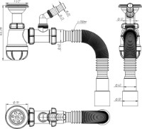 Сифон для раковины Aquant S0545-35-MR фото №3 — интернет-магазин Desire.md