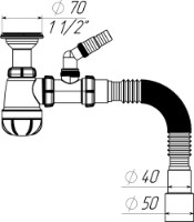 Сифон для раковины Aquant S0545-35-MR фото №4 — интернет-магазин Desire.md