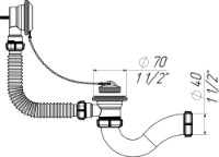 Сифон для ванны Aquant V110-45-MR фото №4 — интернет-магазин Desire.md