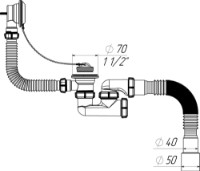 Сифон для ванны Aquant V255-25-MR фото №4 — интернет-магазин Desire.md
