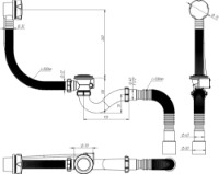 Сифон для ванны Aquant V322-18-MR фото №4 — интернет-магазин Desire.md