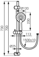 Set pentru duș Ferro Phila N375BL-B imaginea #3 — magazin online Desire.md