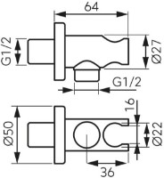 Suport de duș Ferro PKN14BL imaginea #2 — magazin online Desire.md