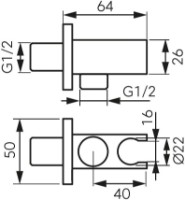 Suport de duș Ferro PKN15BL imaginea #2 — magazin online Desire.md