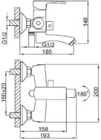 Смеситель для ванны Frud R32151 фото №2 — интернет-магазин Desire.md