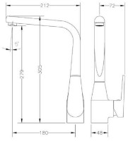 Смеситель для кухни Genebre Klip (64201 16 45 66) фото №2 — интернет-магазин Desire.md