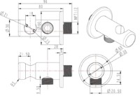 Suport de duș Herz Round Black (UH12218B) imaginea #2 — magazin online Desire.md