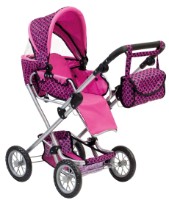 Cărucior pentru păpuși Bino Pink/Black (82916) imaginea #3 — magazin online Desire.md