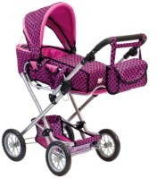 Cărucior pentru păpuși Bino Pink/Black (82916)