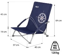 Scaun pliant pentru camping Nils NC3035 Dark Blue imaginea #4 — magazin online Desire.md