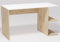 Masa de birou Smartex Comp 140cm Alb/Stejar Închis imaginea #3 — magazin online Desire.md