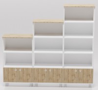 Etajeră Smartex Set Alb/Stejar Închis imaginea #2 — magazin online Desire.md