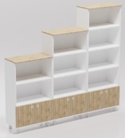 Etajeră Smartex Set Alb/Stejar Închis imaginea #3 — magazin online Desire.md