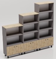 Стеллаж Smartex Set Графит/Дуб Тёмный фото №2 — интернет-магазин Desire.md