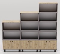 Стеллаж Smartex Set Графит/Дуб Тёмный фото №3 — интернет-магазин Desire.md