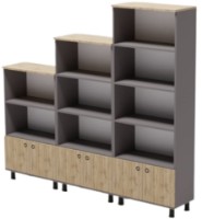 Etajeră Smartex Set Grafit/Stejar Închis