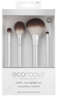 Pensule de machiaj EcoTools Precious Metals Cheek & Eye Highlight Set