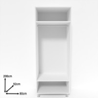 Шкаф Smartex N1 80x52x206cm Белый фото №2 — интернет-магазин Desire.md