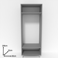 Шкаф Smartex N1 80x52x206cm Графит фото №2 — интернет-магазин Desire.md