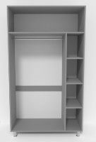 Dulap Smartex N2 120x52x206cm Grafit imaginea #2 — magazin online Desire.md