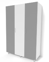 Шкаф Smartex N3 160x52x208cm Белый/Графит