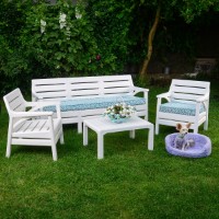 Set mobila de grădină Irak Plastik HK810 White imaginea #2 — magazin online Desire.md