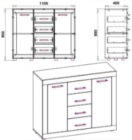 Dulăpior Компанит МГ-1 Тумба-3 Stejar Combi imaginea #2 — magazin online Desire.md