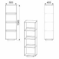 Etajeră Компанит МГ-5 Тумба-3 Wenge imaginea #2 — magazin online Desire.md