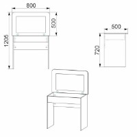 Măsuţă de toaletă Компанит Трюмо 7 Nimfeia Alb imaginea #3 — magazin online Desire.md
