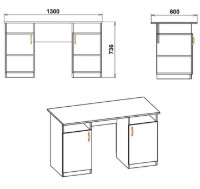 Письменный стол Компанит Учитель Дуб Сонома фото №2 — интернет-магазин Desire.md
