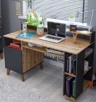 Masa de birou Неман Сканди МН-036-25 Stejar Votan/Grafit imaginea #2 — magazin online Desire.md