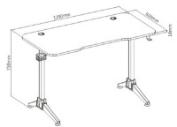 Masa gaming Brateck GMD03-1 imaginea #2 — magazin online Desire.md