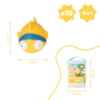 Игрушка для купания Badabulle  Rigolo Splash 10pcs (B017024) фото №3 — интернет-магазин Desire.md