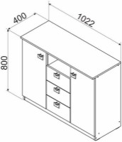 Comodă Ambianta Rio Alb imaginea #2 — magazin online Desire.md