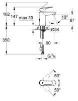 Baterie lavoar Grohe BauEdge (23330000) imaginea #2 — magazin online Desire.md