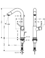 Baterie lavoar Hansgrohe Comfort zone 250 (32055000) imaginea #3 — magazin online Desire.md