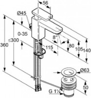 Baterie lavoar Kludi Esprit (560230540) imaginea #2 — magazin online Desire.md