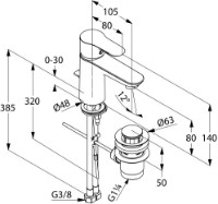 Смеситель для умывальника Kludi Objekta (322330575) фото №2 — интернет-магазин Desire.md