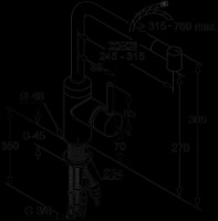 Смеситель для кухни Kludi L-ine (428210577) фото №2 — интернет-магазин Desire.md