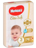 Подгузники Huggies Elite Soft 3 5-9kg 72pcs фото №1 — интернет-магазин Desire.md