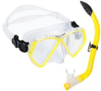 Masca şi tub pentru înot Aqualung Cub Combo Transparent/Yellow (SC3990007)