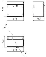Шкаф с умывальником Rozzy Jenori Atlas (RJFU005-11WH) фото №4 — интернет-магазин Desire.md