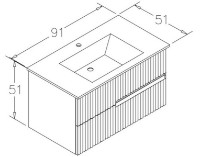 Шкаф с умывальником Orka Moonlight 90 White (16536) фото №2 — интернет-магазин Desire.md