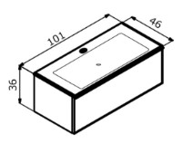 Шкаф с умывальником Orka Urban 101 Black (08861) фото №2 — интернет-магазин Desire.md