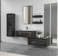 Шкаф с умывальником Orka Urban 101 Black (08861) фото №3 — интернет-магазин Desire.md