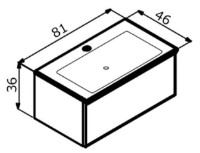 Шкаф с умывальником Orka Urban 81 Black (08197) фото №2 — интернет-магазин Desire.md