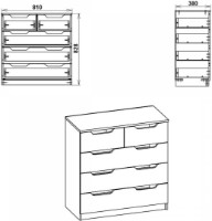 Comodă Компанит 2+3М Stejar Sonoma imaginea #2 — magazin online Desire.md