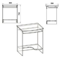 Masa de birou Компанит СКМ-13 Мини Nimfeia Alb imaginea #2 — magazin online Desire.md